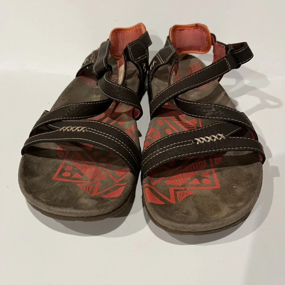 Merrell Sandspur Rose Leather Outdoor Casual Sandal Size 9 Brown - Picture 1 of 5